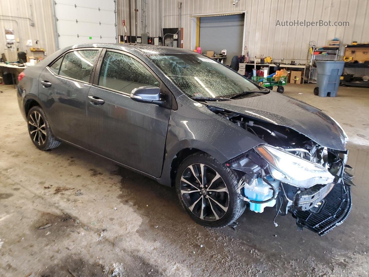 2019 Toyota Corolla L Gray vin: 2T1BURHE8KC236101