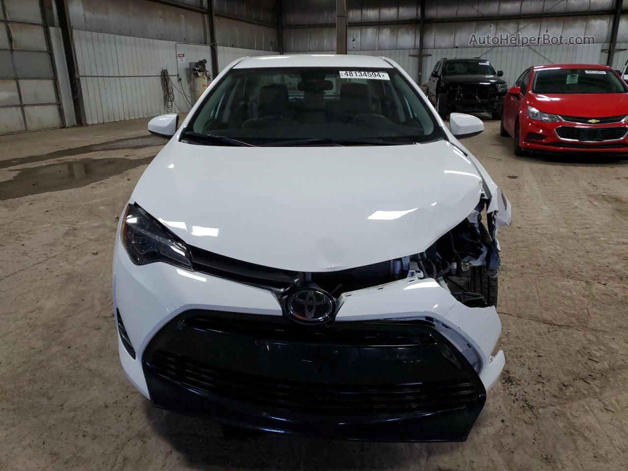 2019 Toyota Corolla L White vin: 2T1BURHE8KC246417