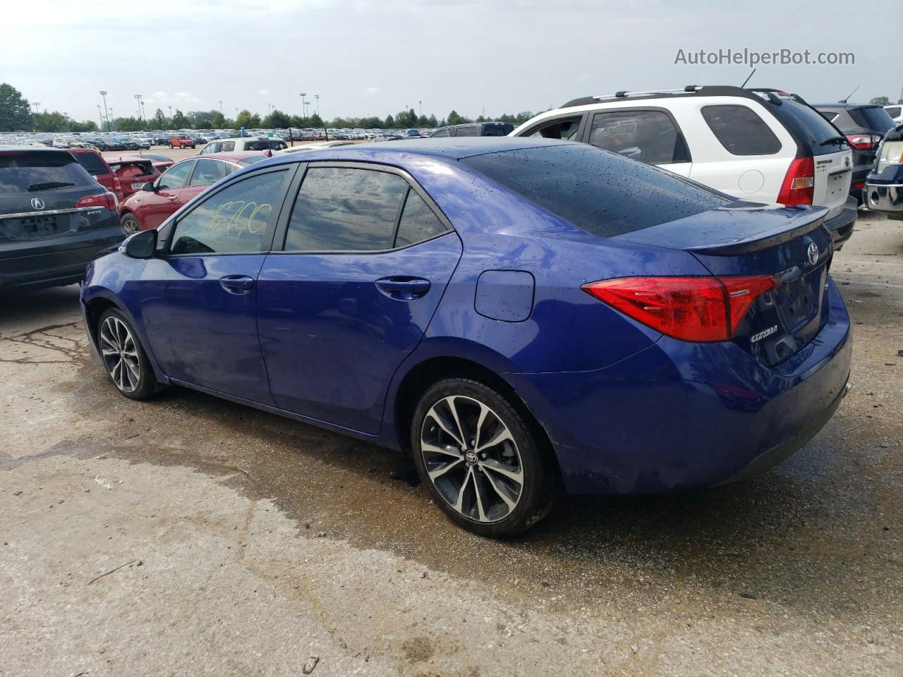 2019 Toyota Corolla L Blue vin: 2T1BURHE8KC246532