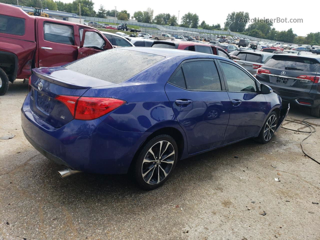 2019 Toyota Corolla L Синий vin: 2T1BURHE8KC246532