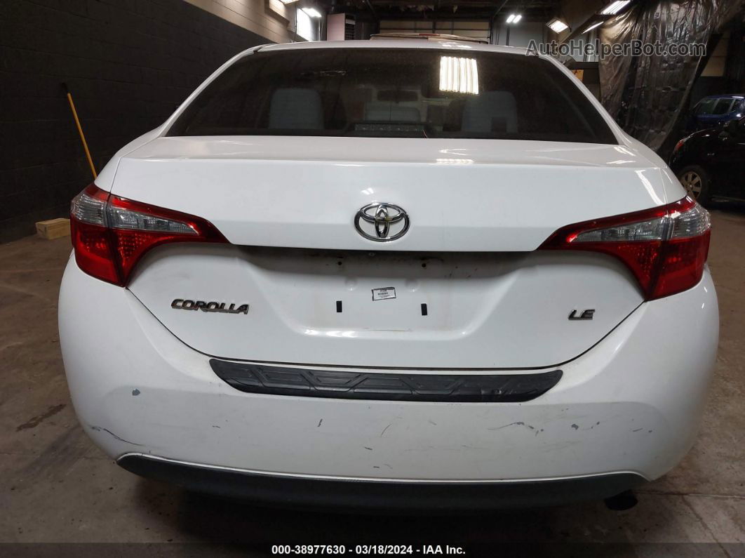 2014 Toyota Corolla Le White vin: 2T1BURHE9EC034680