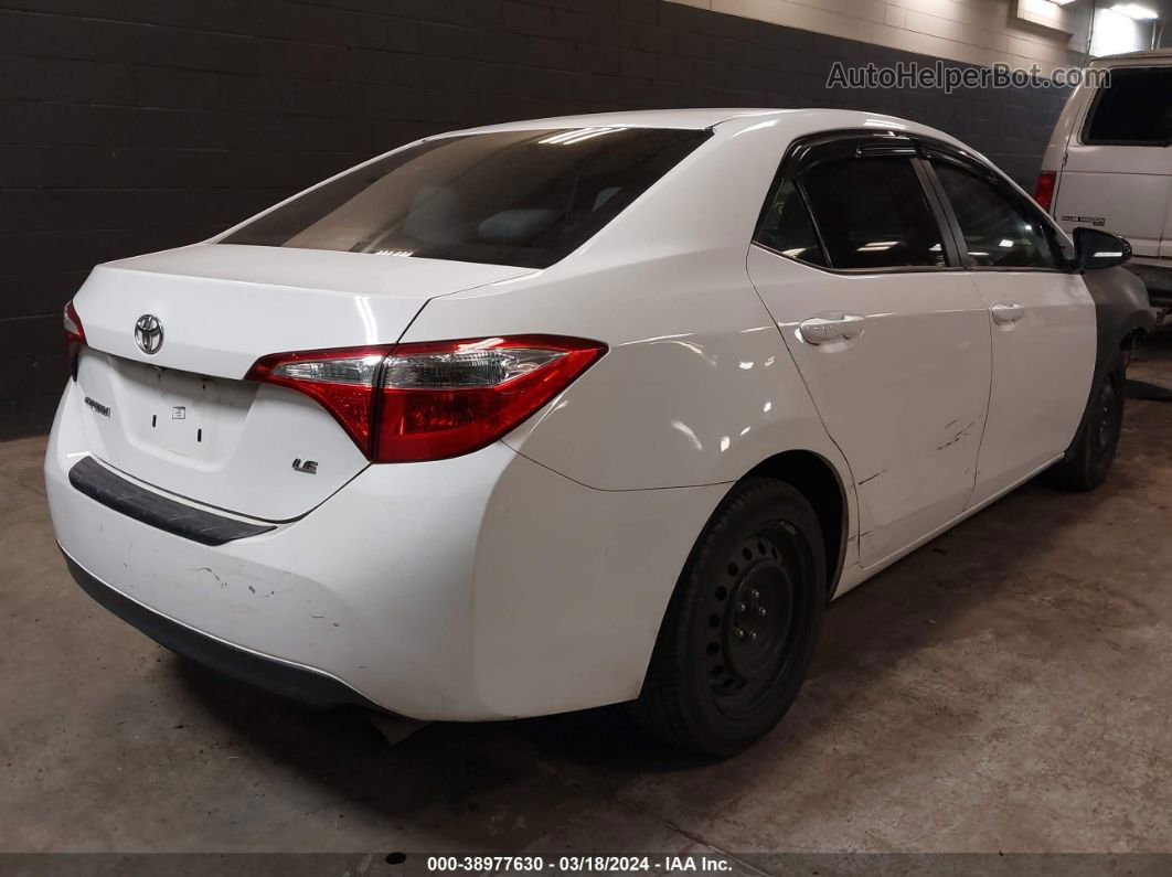 2014 Toyota Corolla Le White vin: 2T1BURHE9EC034680