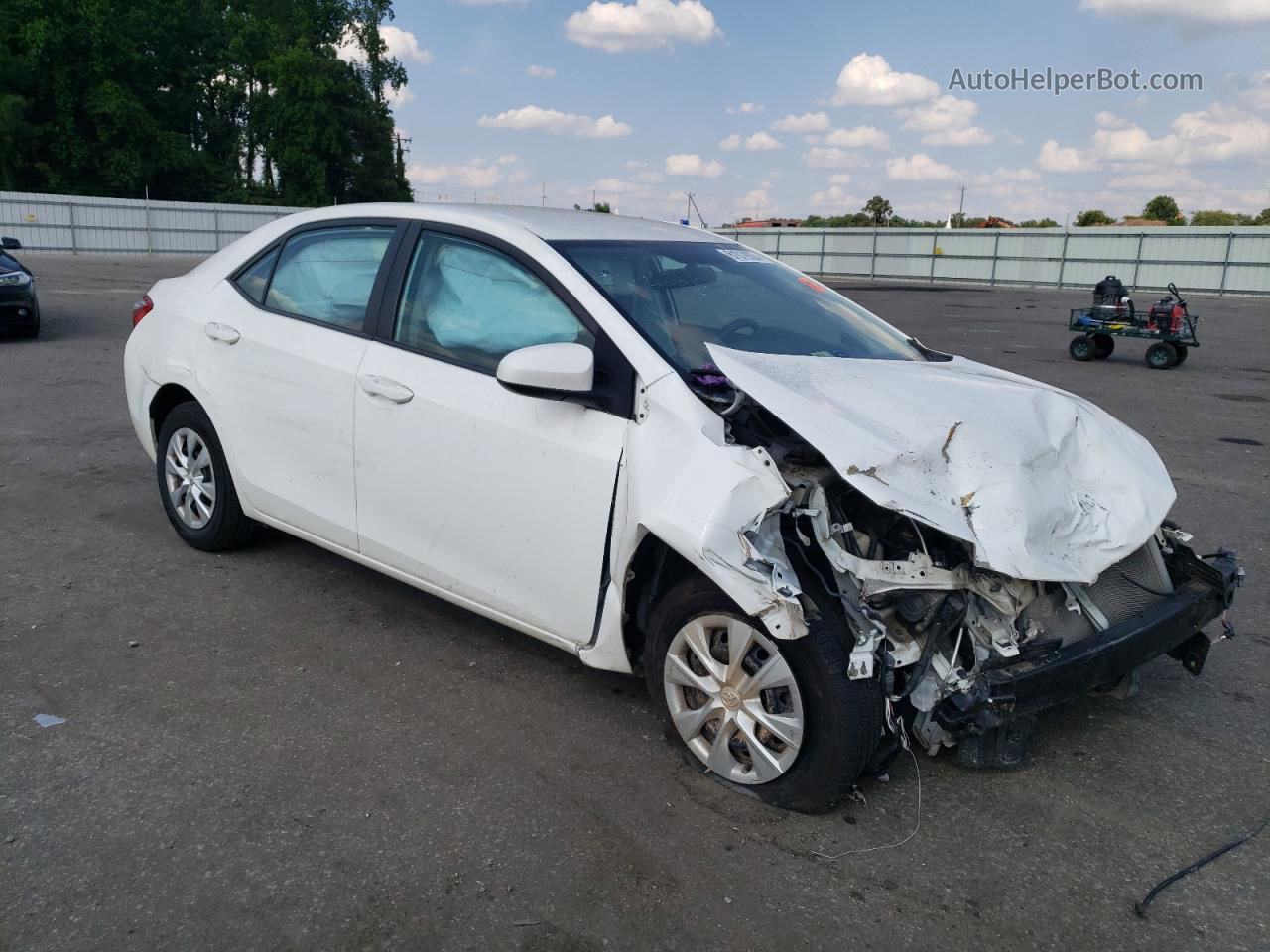 2014 Toyota Corolla L White vin: 2T1BURHE9EC062026