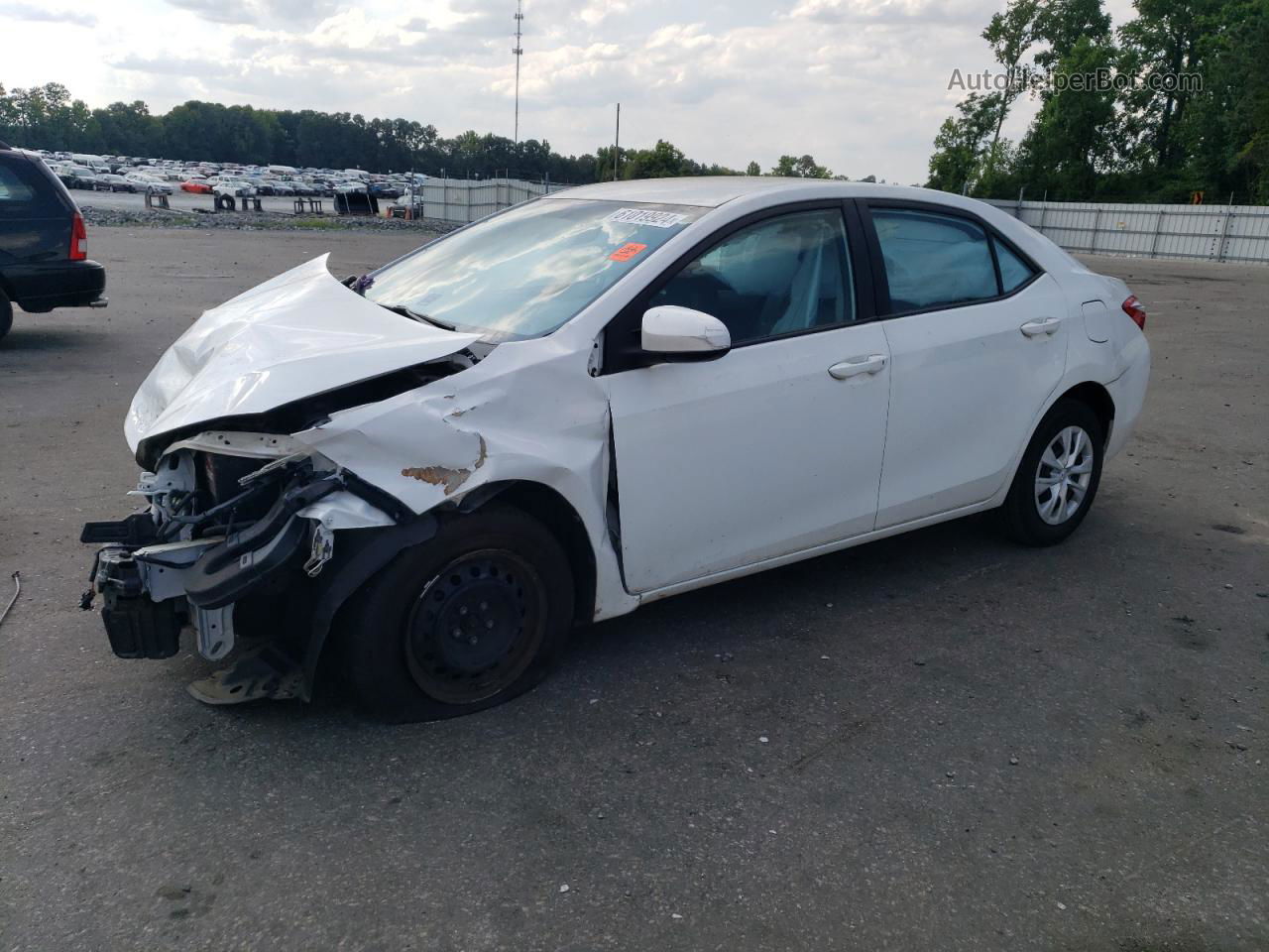 2014 Toyota Corolla L White vin: 2T1BURHE9EC062026