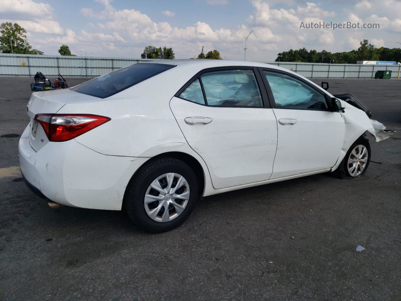 2014 Toyota Corolla L Белый vin: 2T1BURHE9EC062026