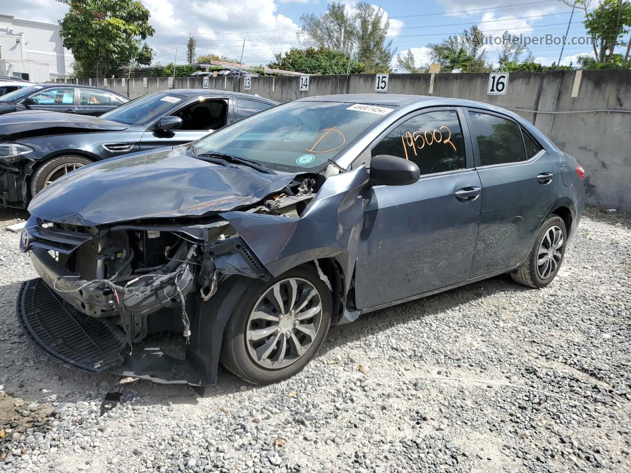 2014 Toyota Corolla L Charcoal vin: 2T1BURHE9EC068358