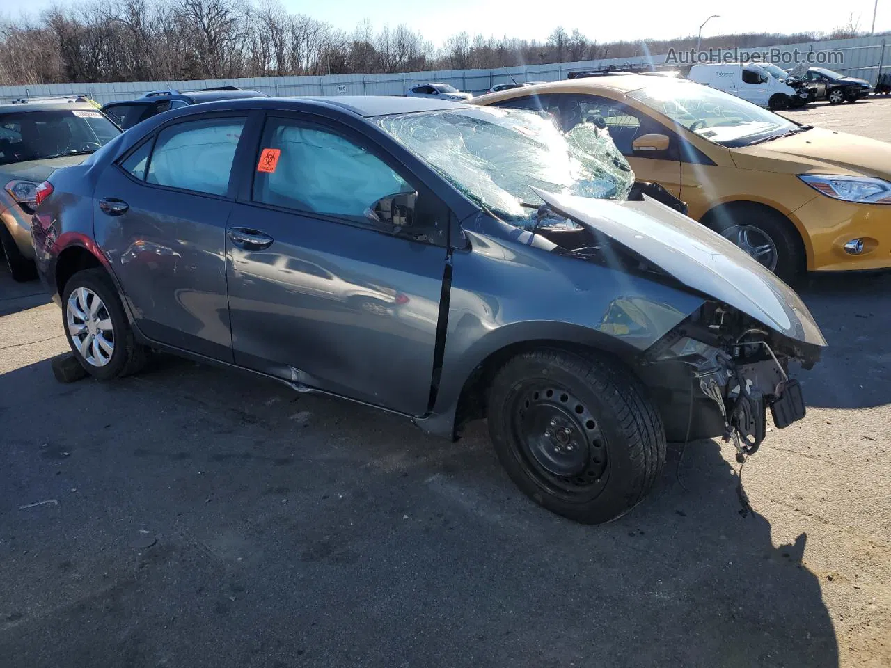 2014 Toyota Corolla L Gray vin: 2T1BURHE9EC143091