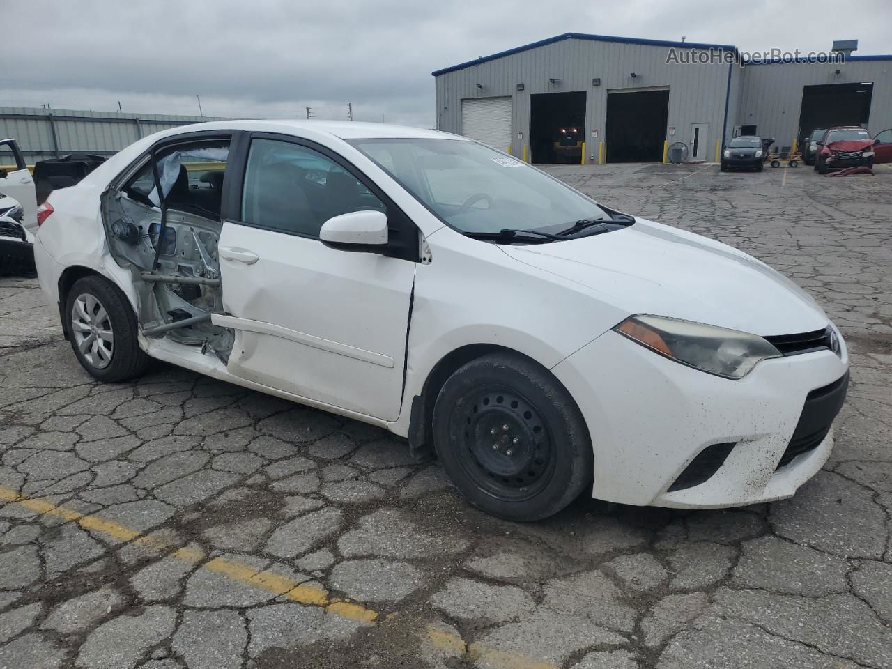 2014 Toyota Corolla L White vin: 2T1BURHE9EC151191