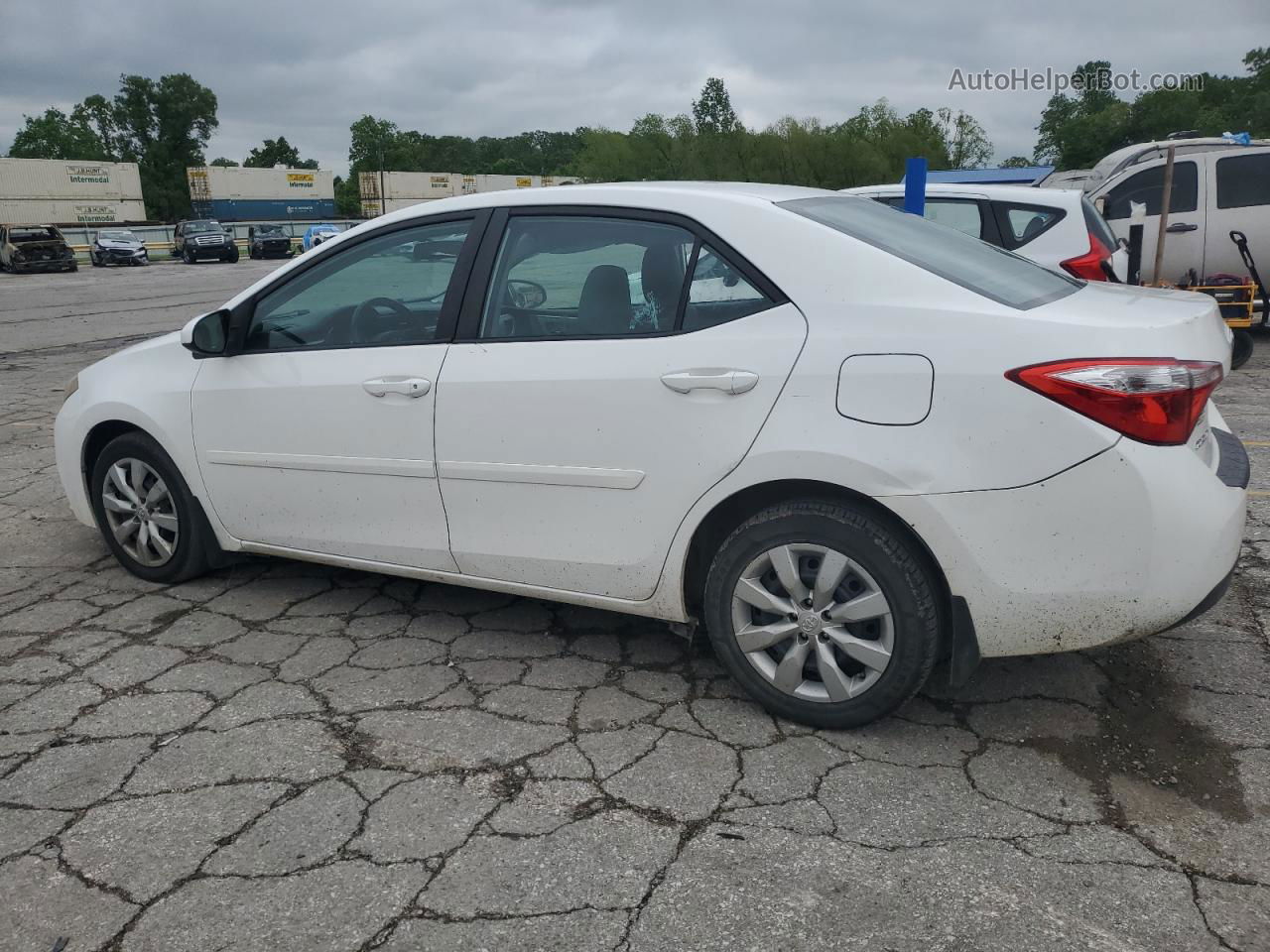 2014 Toyota Corolla L White vin: 2T1BURHE9EC151191