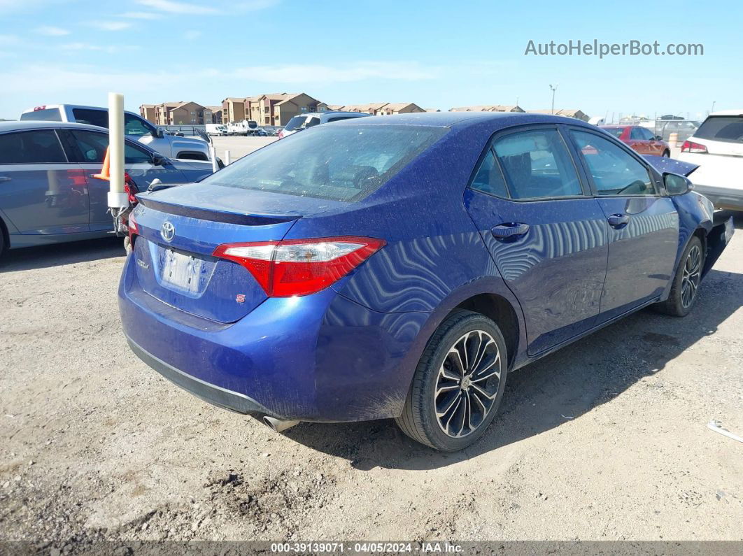 2014 Toyota Corolla S Plus Blue vin: 2T1BURHE9EC191268