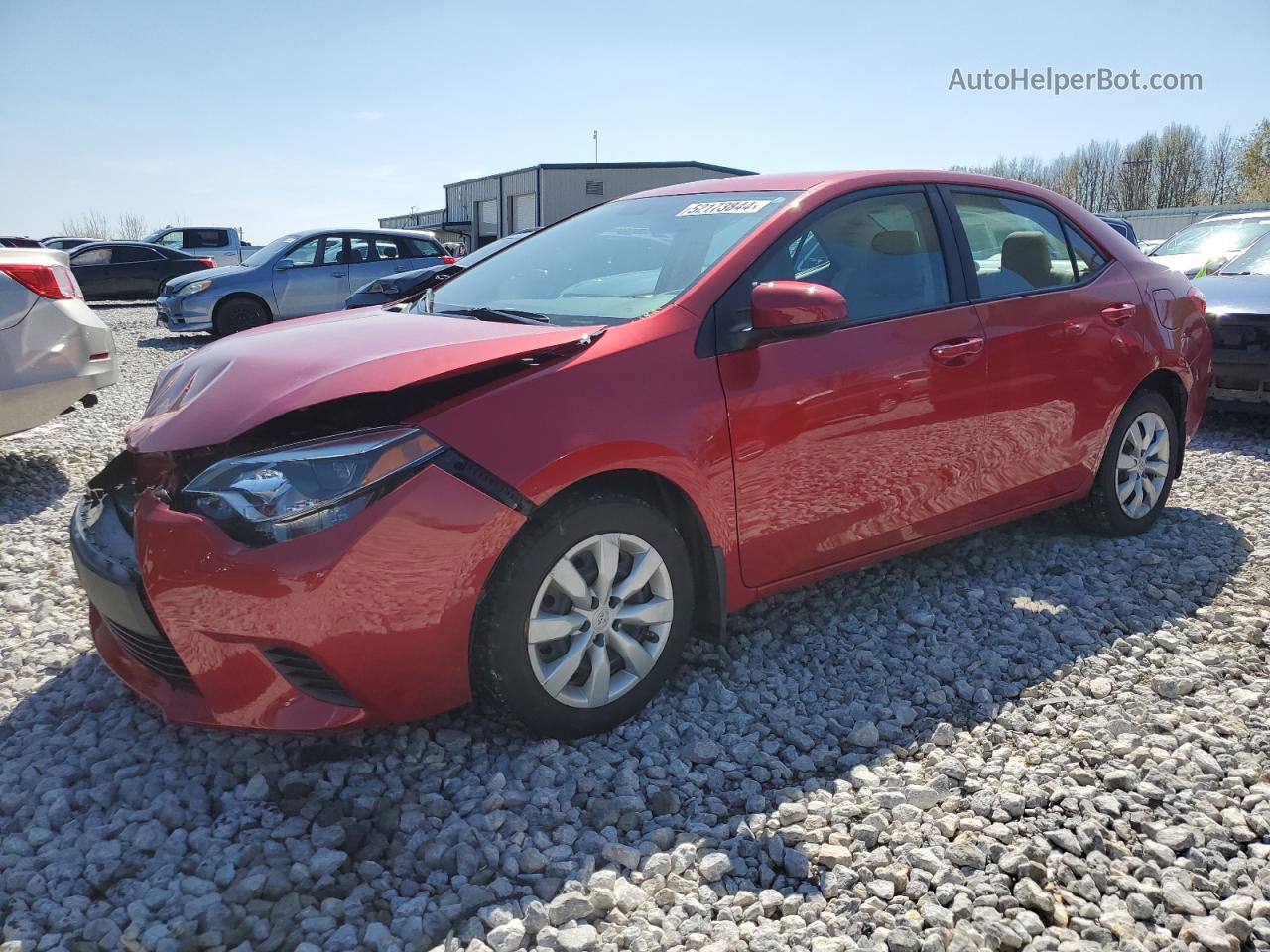 2014 Toyota Corolla L Red vin: 2T1BURHE9EC197443