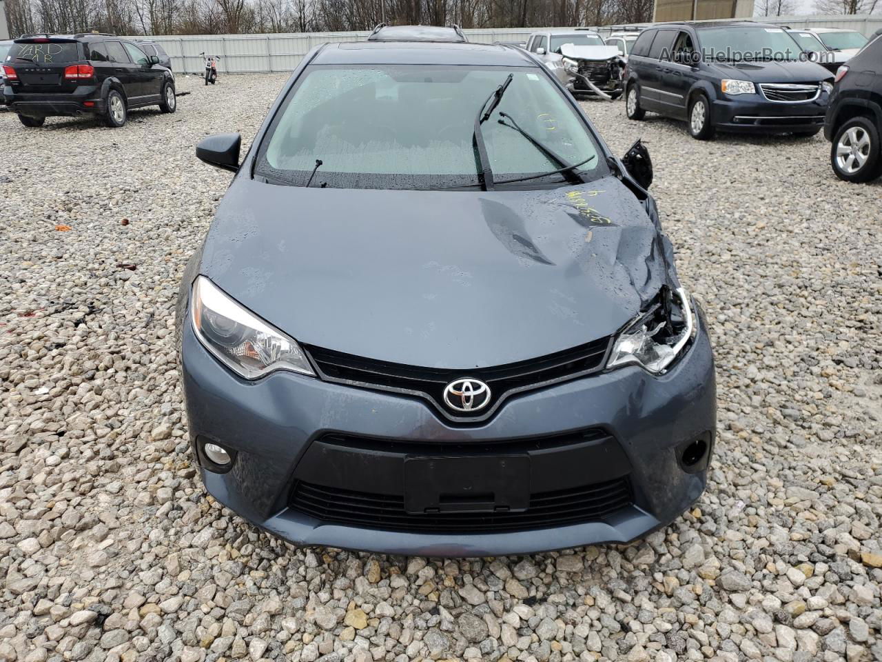 2014 Toyota Corolla L Синий vin: 2T1BURHE9EC201197