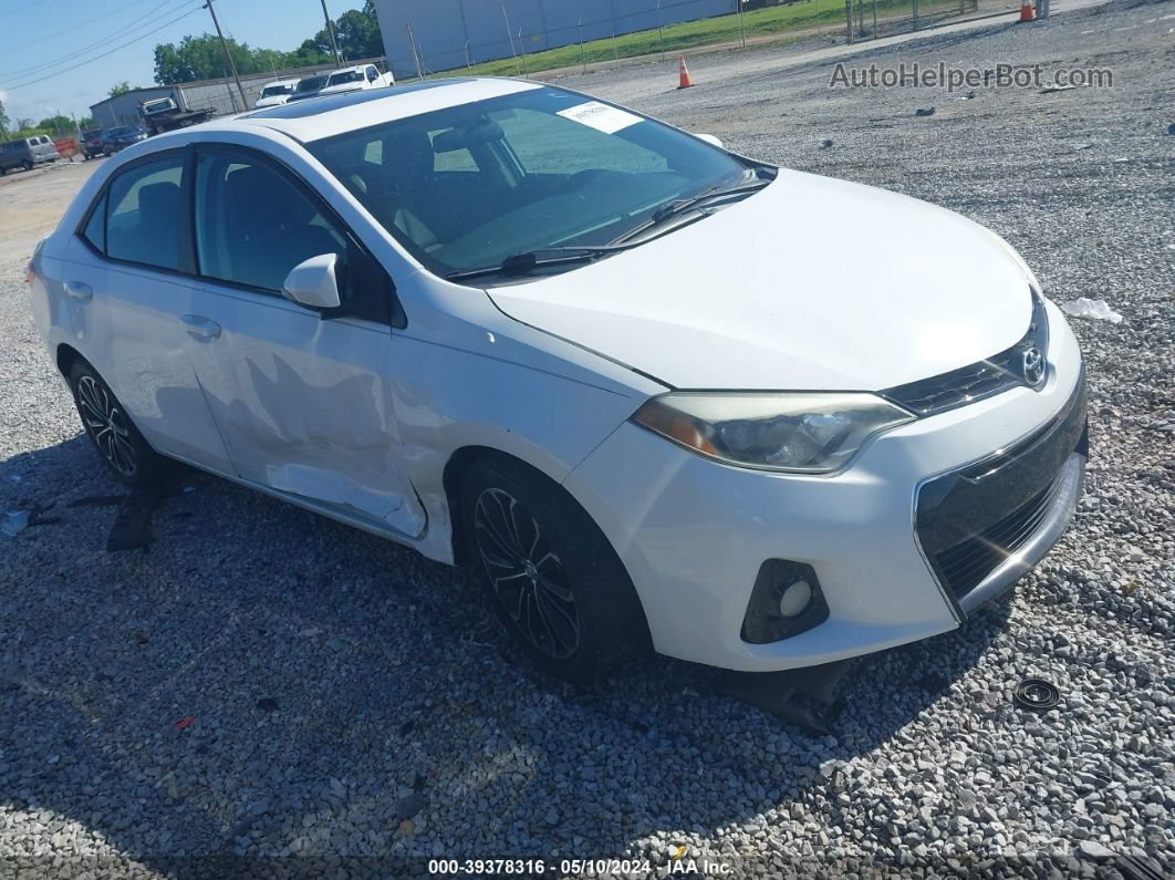 2014 Toyota Corolla S Plus White vin: 2T1BURHE9EC207050