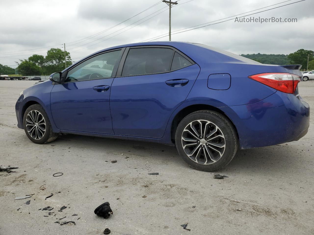 2015 Toyota Corolla L Blue vin: 2T1BURHE9FC241104