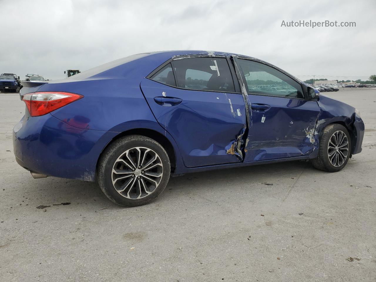 2015 Toyota Corolla L Blue vin: 2T1BURHE9FC241104