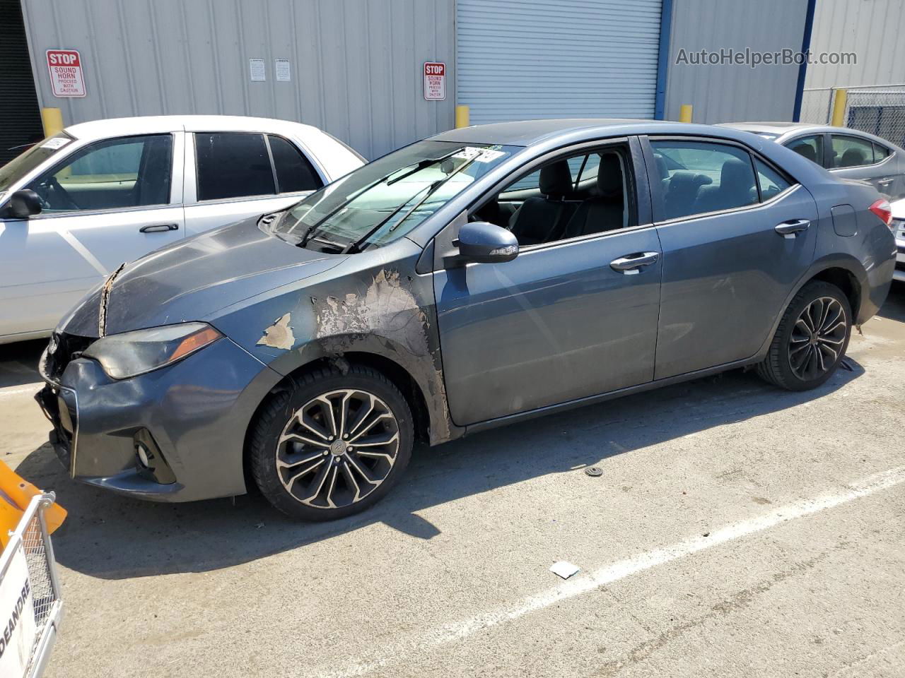 2015 Toyota Corolla L Gray vin: 2T1BURHE9FC244200