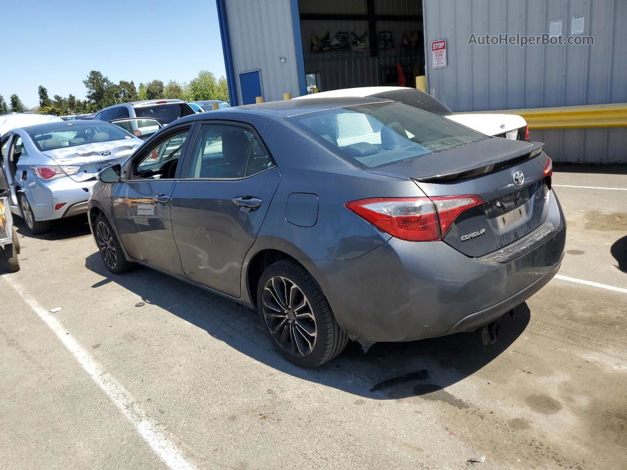 2015 Toyota Corolla L Gray vin: 2T1BURHE9FC244200