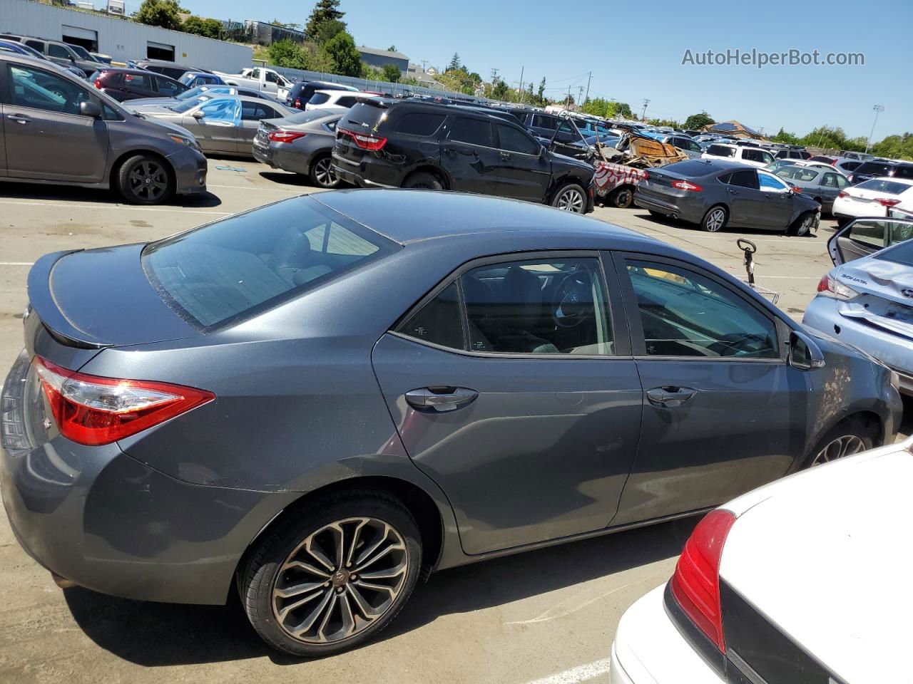 2015 Toyota Corolla L Gray vin: 2T1BURHE9FC244200