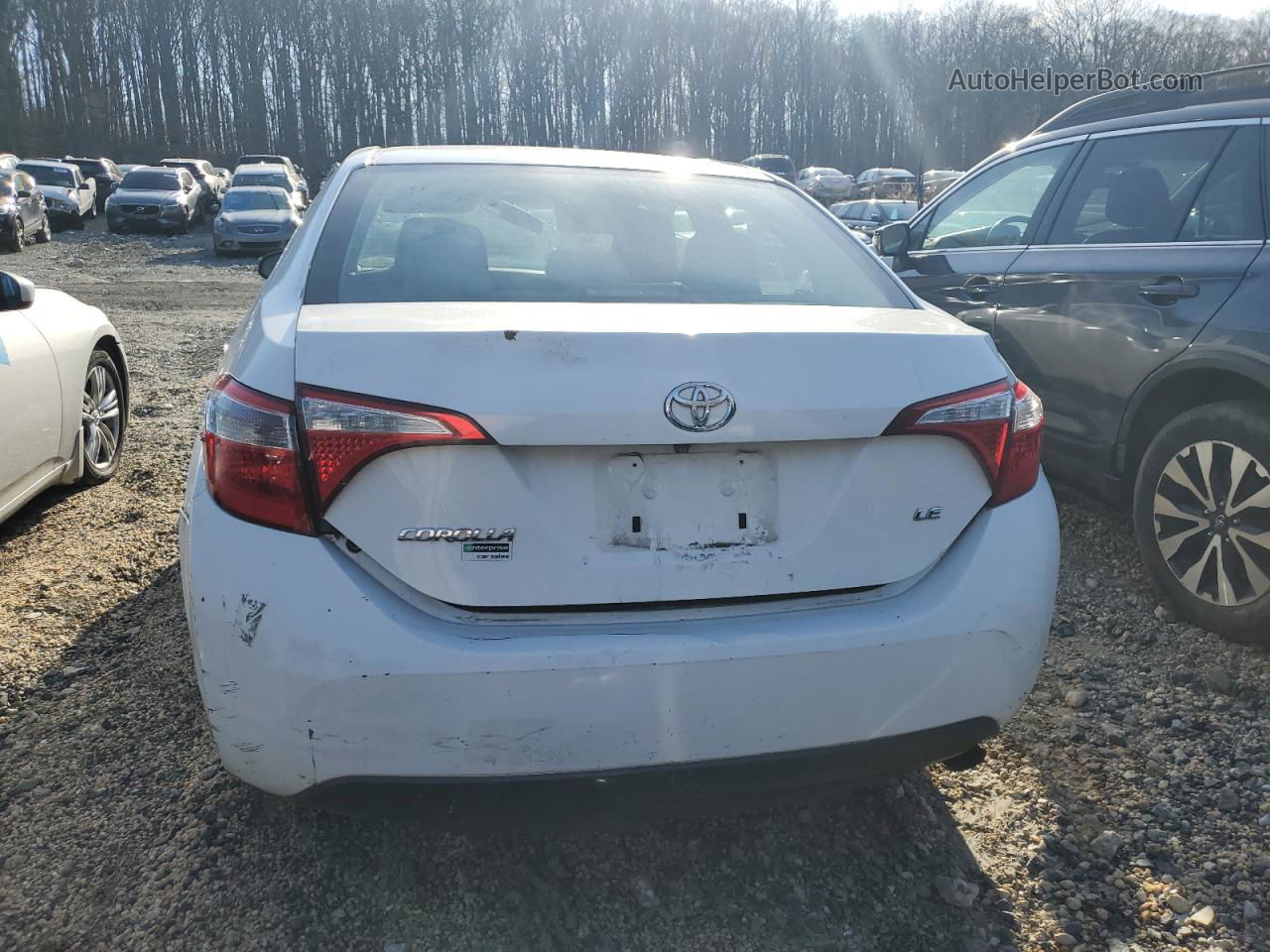 2015 Toyota Corolla L White vin: 2T1BURHE9FC271025