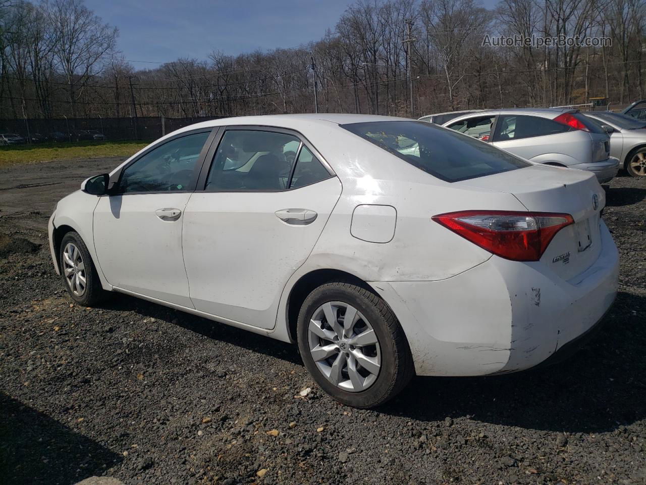 2015 Toyota Corolla L White vin: 2T1BURHE9FC271025