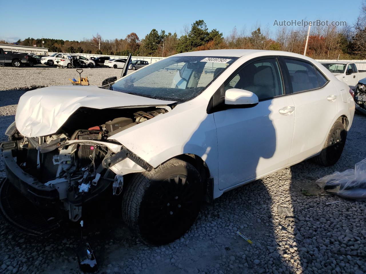 2015 Toyota Corolla L White vin: 2T1BURHE9FC303293