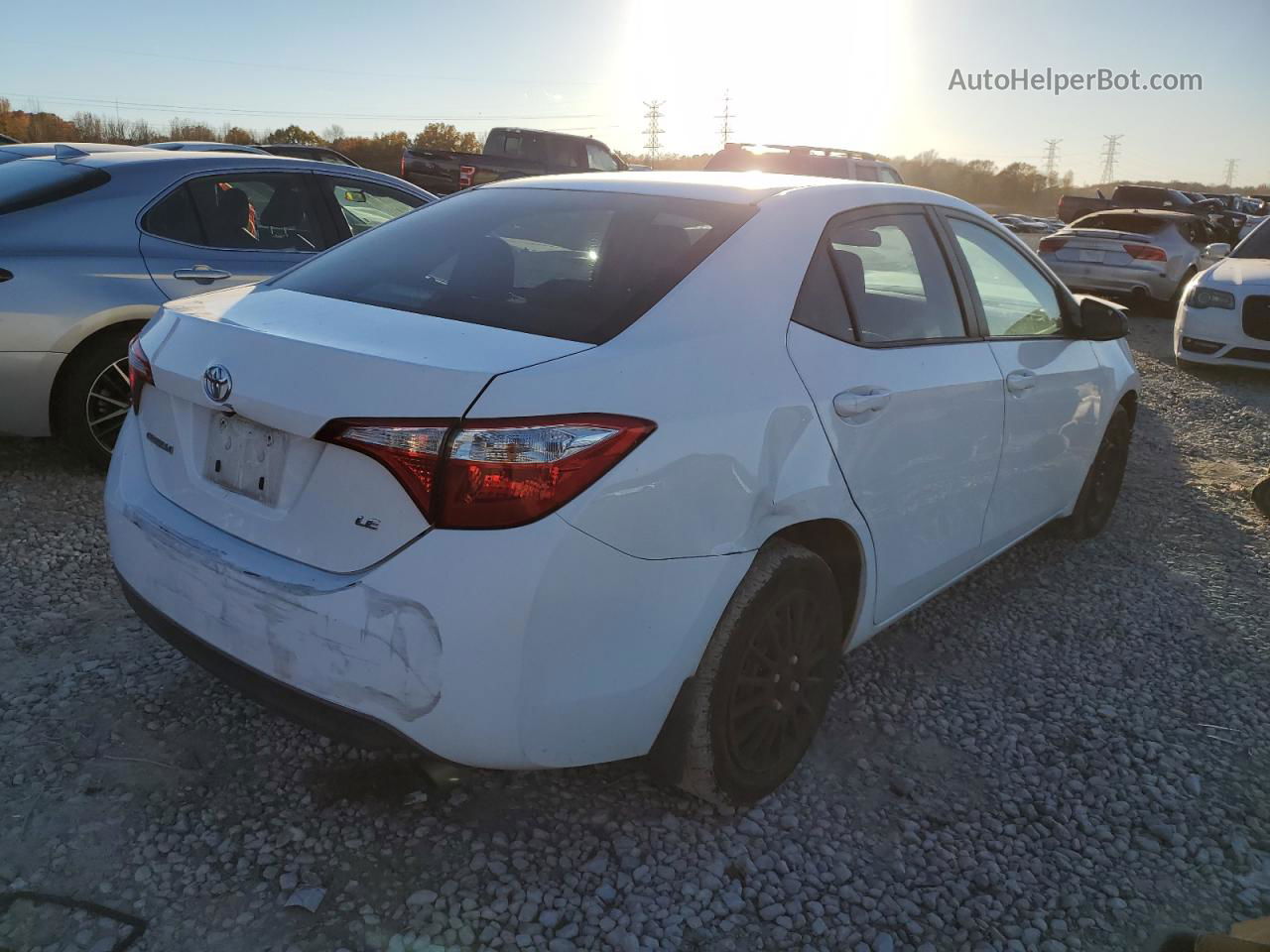 2015 Toyota Corolla L White vin: 2T1BURHE9FC303293