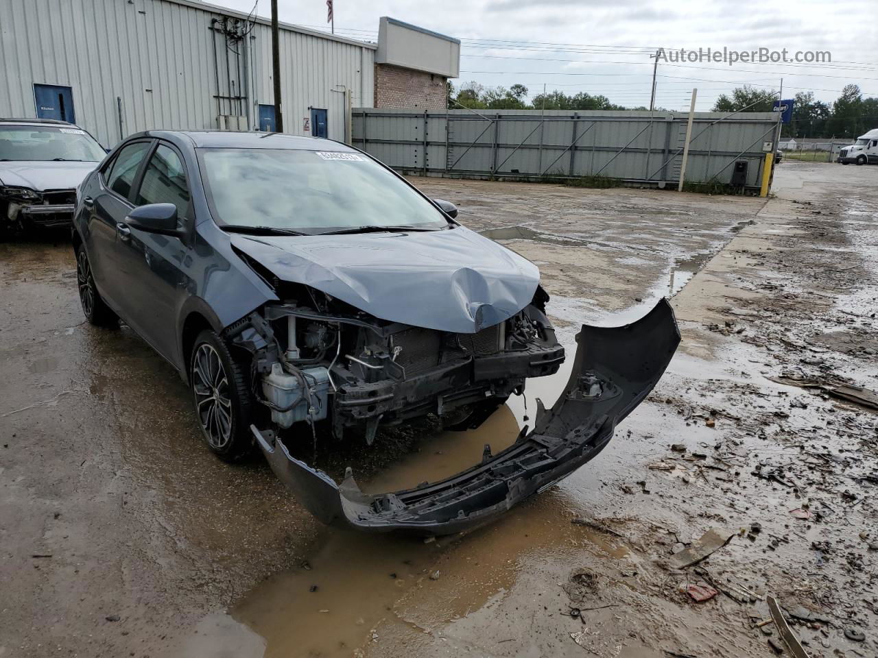 2015 Toyota Corolla L Blue vin: 2T1BURHE9FC308882