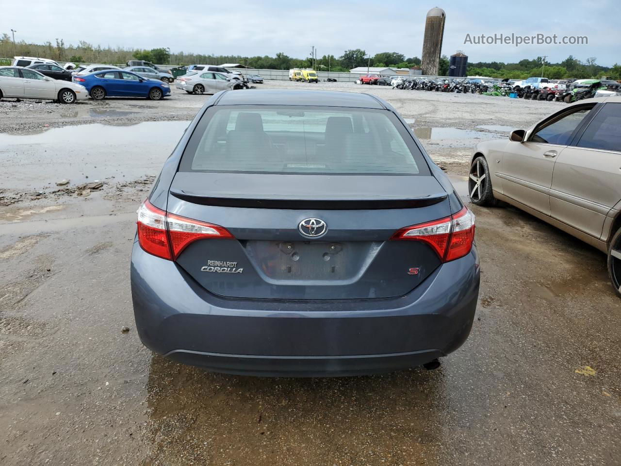 2015 Toyota Corolla L Blue vin: 2T1BURHE9FC308882