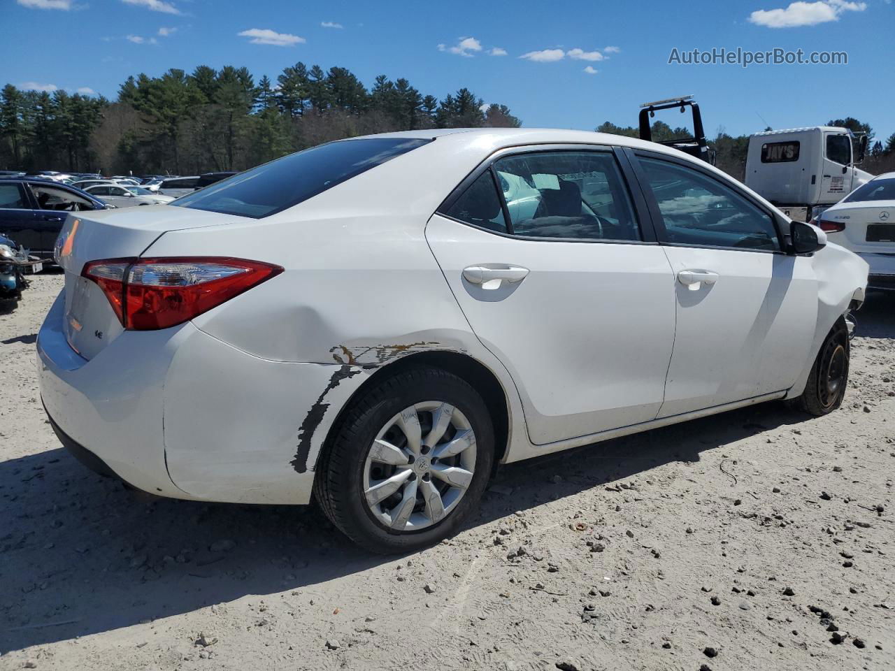 2015 Toyota Corolla L White vin: 2T1BURHE9FC310275