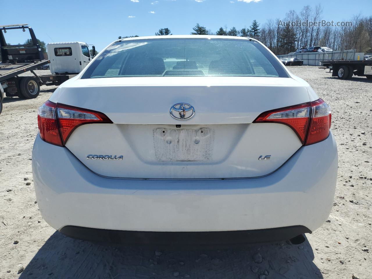 2015 Toyota Corolla L White vin: 2T1BURHE9FC310275