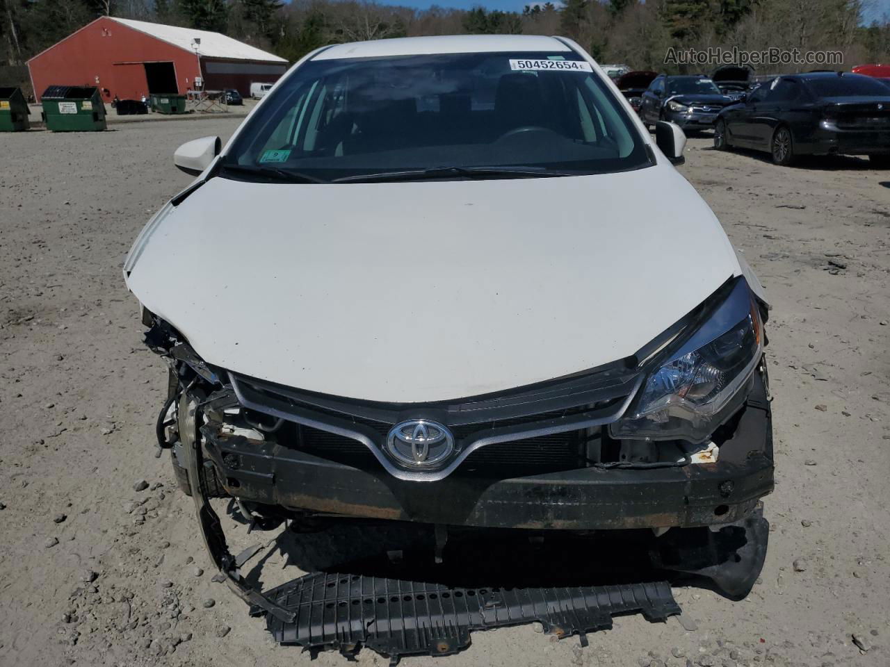 2015 Toyota Corolla L White vin: 2T1BURHE9FC310275