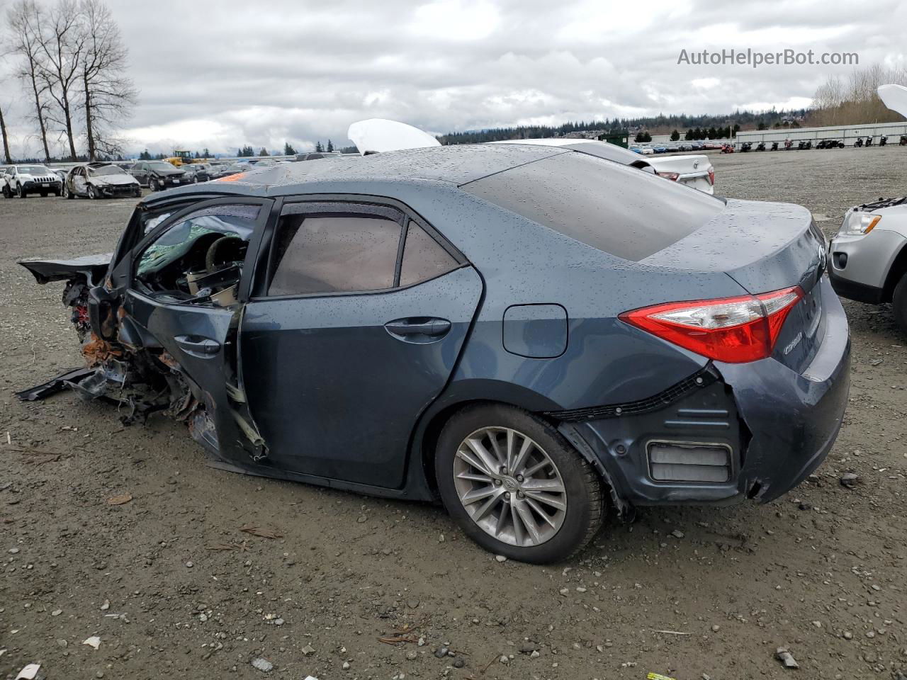 2015 Toyota Corolla L Blue vin: 2T1BURHE9FC320076