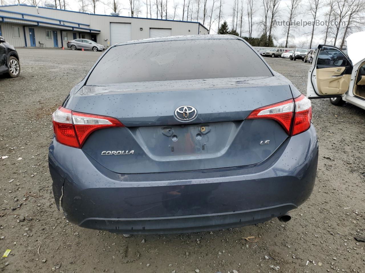 2015 Toyota Corolla L Blue vin: 2T1BURHE9FC320076