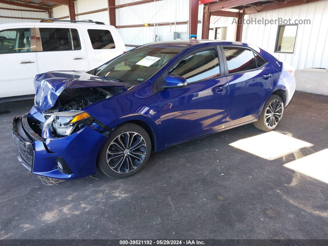 2015 Toyota Corolla S Plus Blue vin: 2T1BURHE9FC324953