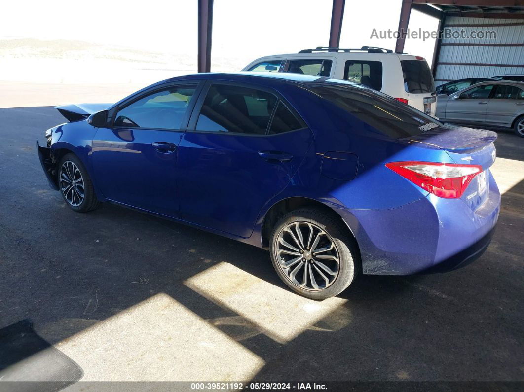 2015 Toyota Corolla S Plus Blue vin: 2T1BURHE9FC324953