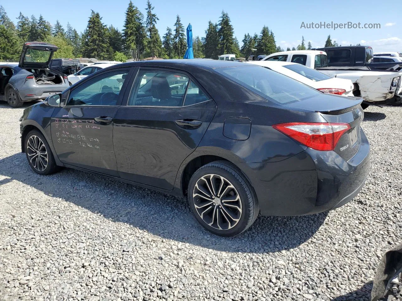 2015 Toyota Corolla L Black vin: 2T1BURHE9FC327156