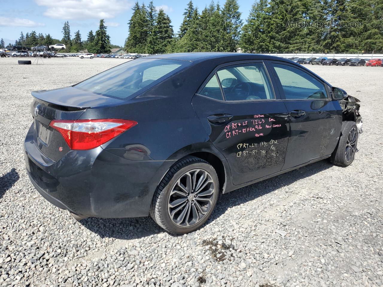 2015 Toyota Corolla L Black vin: 2T1BURHE9FC327156