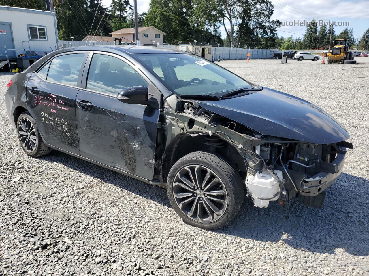 2015 Toyota Corolla L Black vin: 2T1BURHE9FC327156