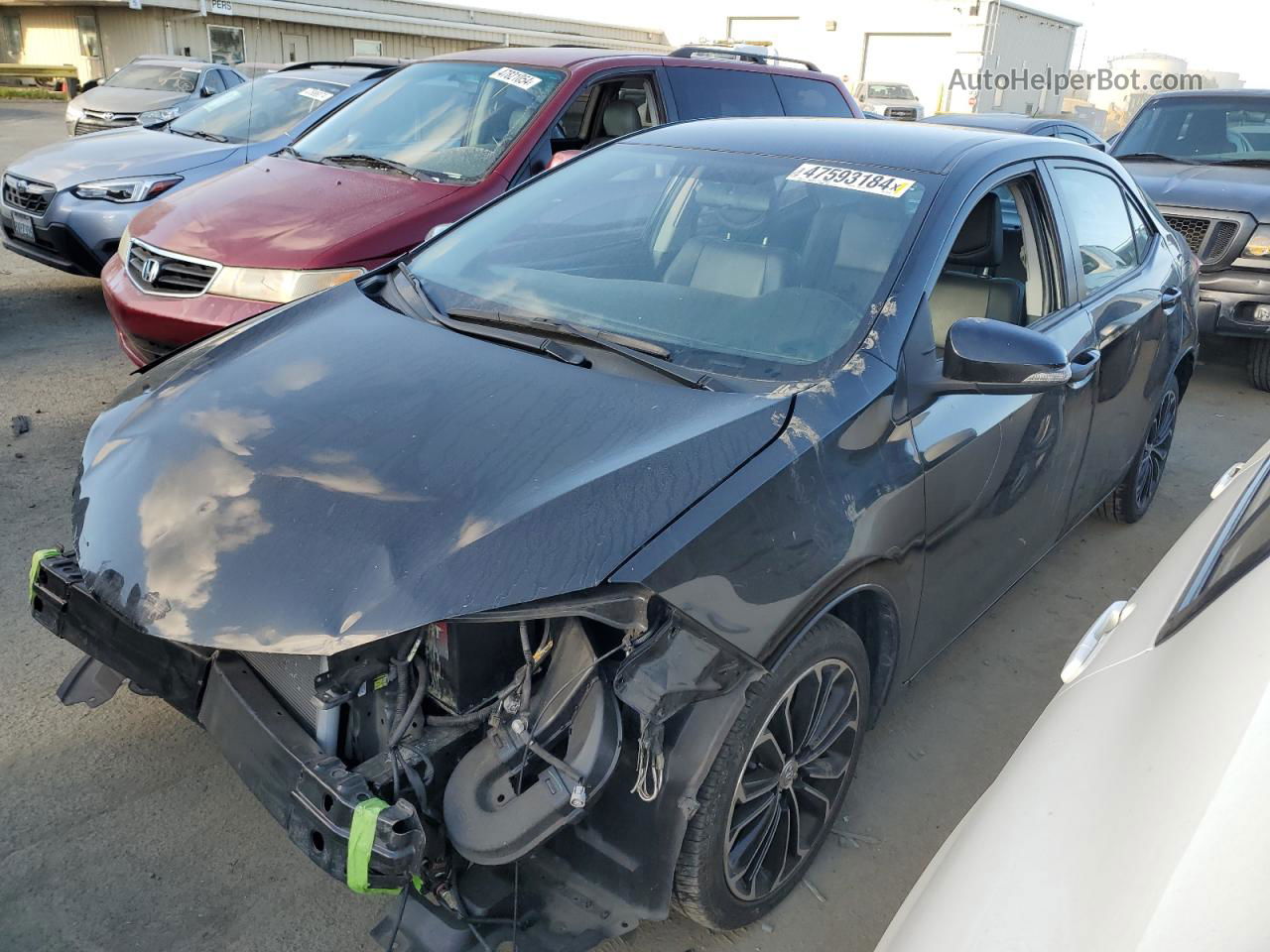 2015 Toyota Corolla L Black vin: 2T1BURHE9FC361209