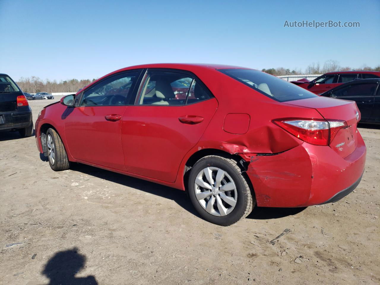 2015 Toyota Corolla L Red vin: 2T1BURHE9FC365759