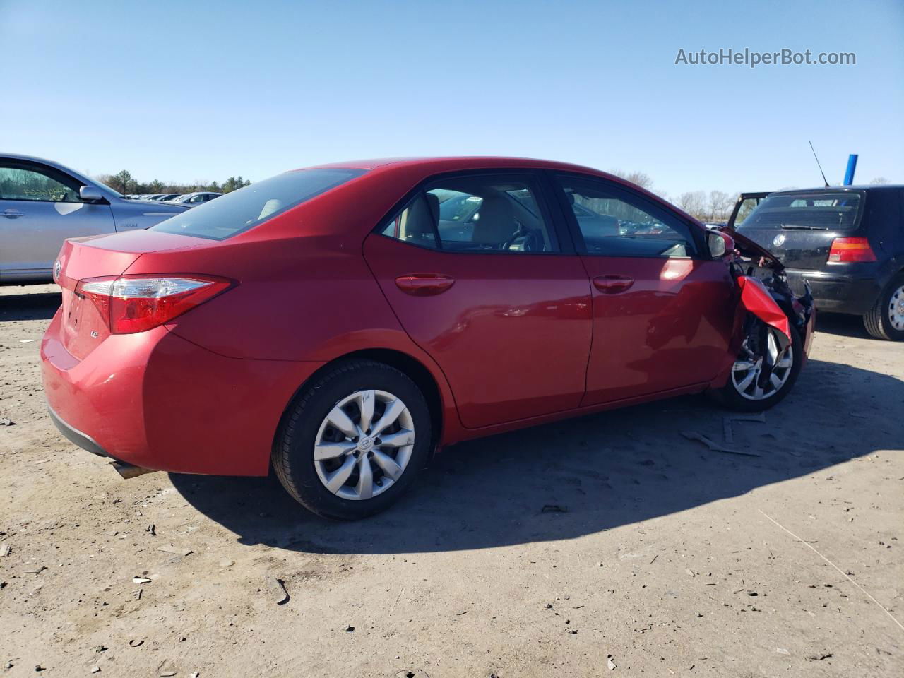 2015 Toyota Corolla L Red vin: 2T1BURHE9FC365759