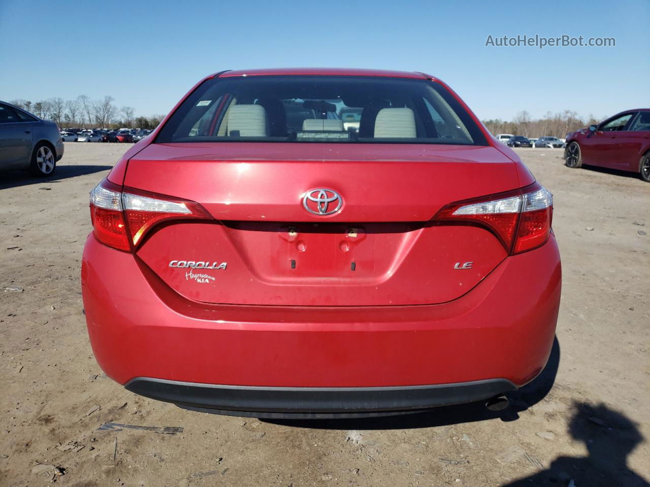 2015 Toyota Corolla L Red vin: 2T1BURHE9FC365759