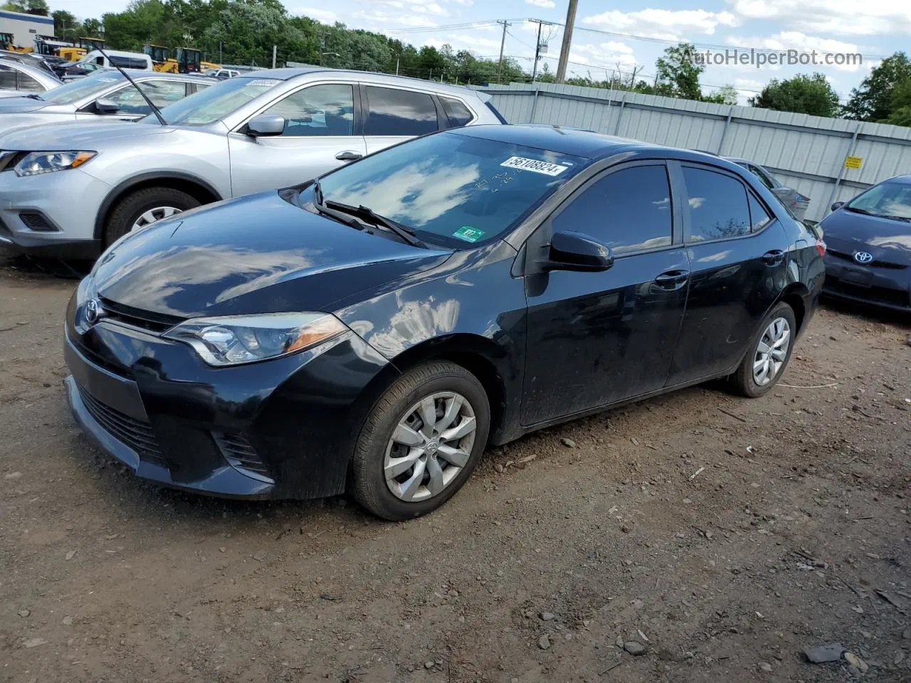 2015 Toyota Corolla L Black vin: 2T1BURHE9FC427273