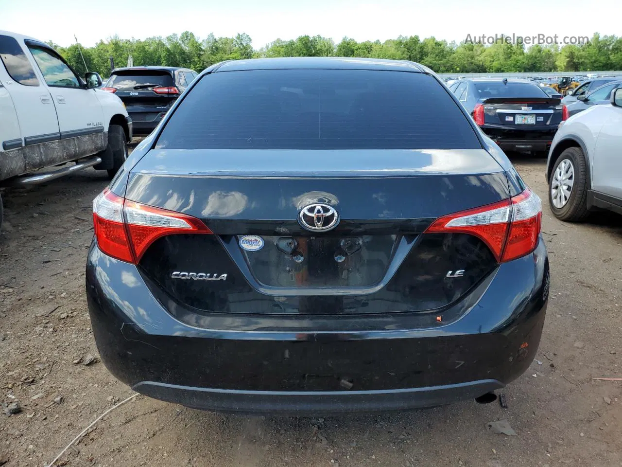 2015 Toyota Corolla L Black vin: 2T1BURHE9FC427273