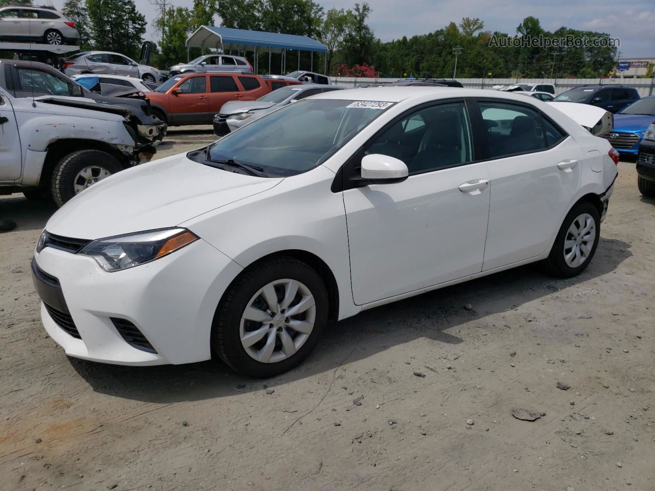 2015 Toyota Corolla L White vin: 2T1BURHE9FC428794