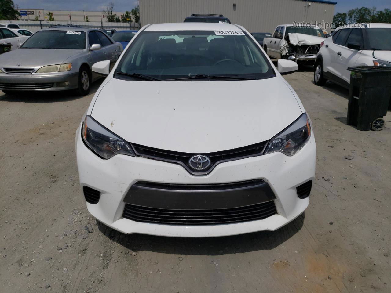 2015 Toyota Corolla L White vin: 2T1BURHE9FC428794