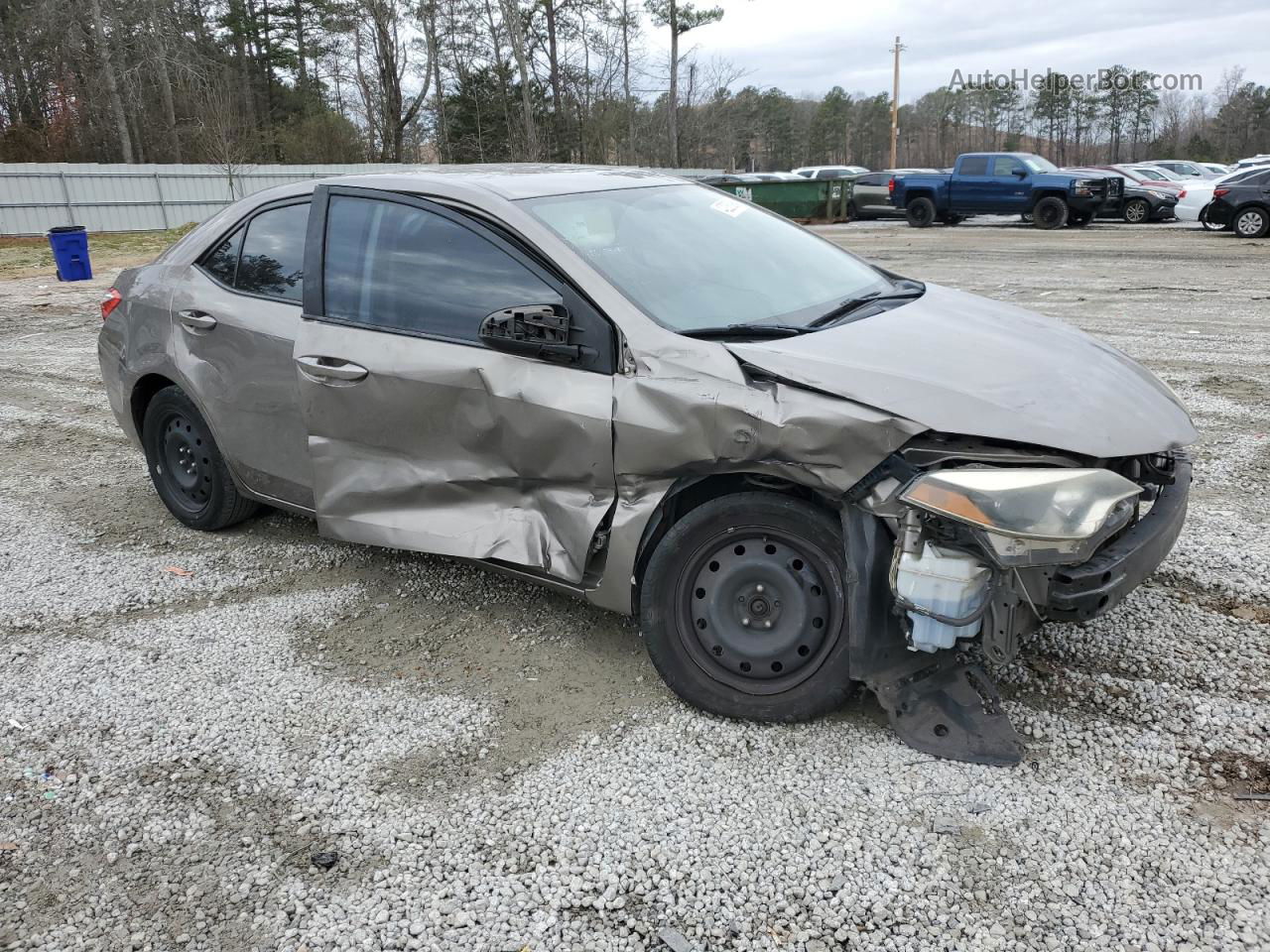 2015 Toyota Corolla L Gray vin: 2T1BURHE9FC430111