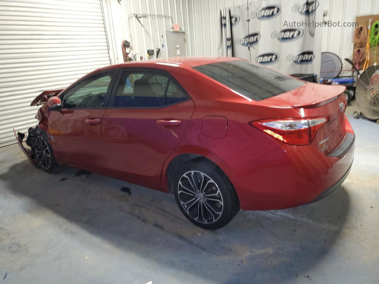 2015 Toyota Corolla L Red vin: 2T1BURHE9FC448429