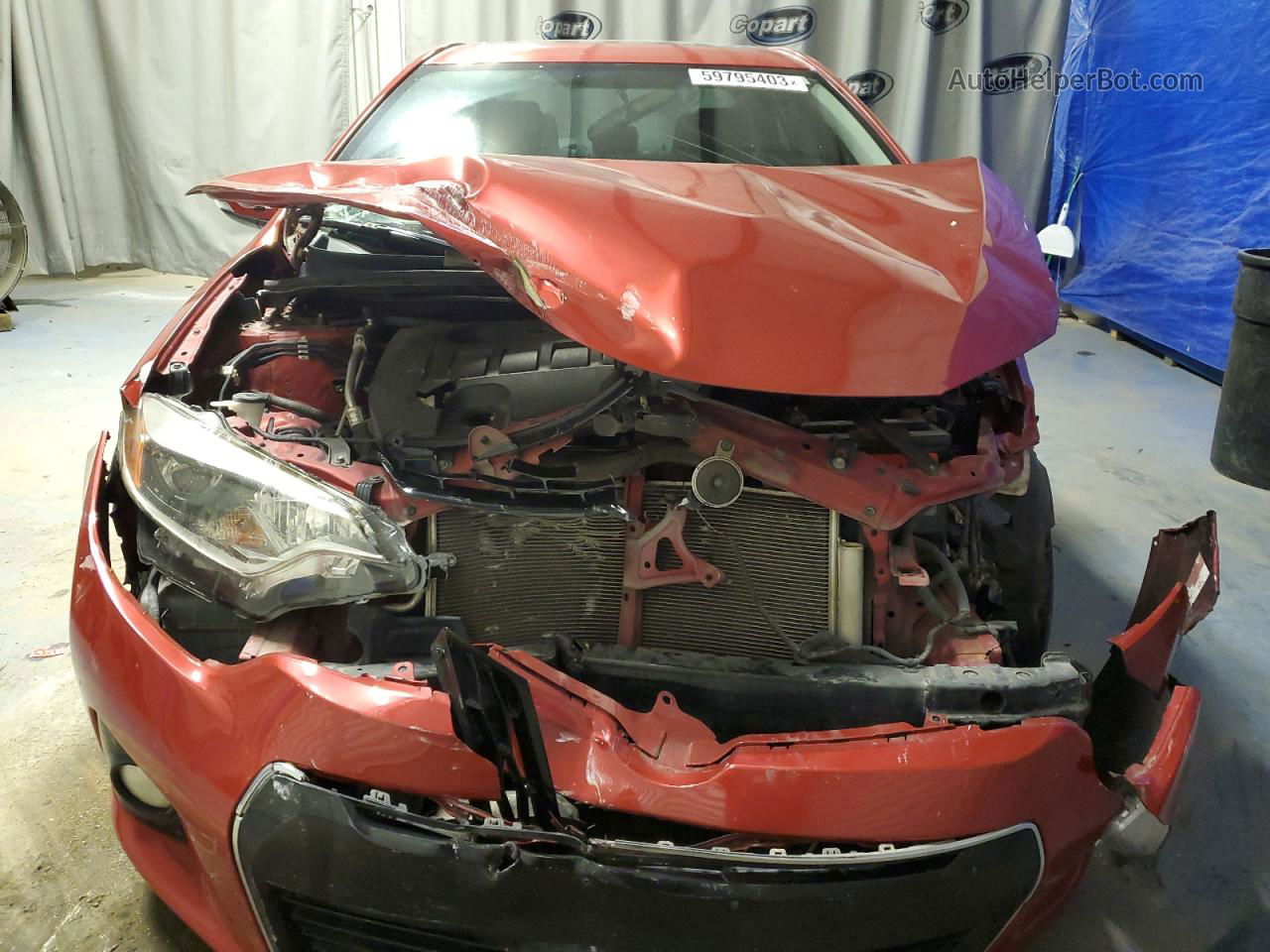 2015 Toyota Corolla L Red vin: 2T1BURHE9FC448429