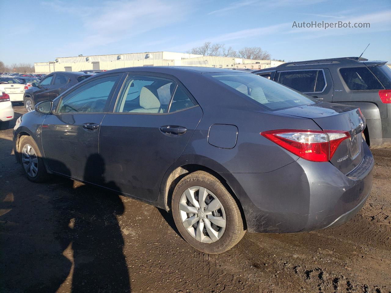 2015 Toyota Corolla L Серый vin: 2T1BURHE9FC453260